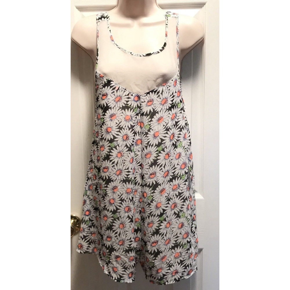 New $152 LF STORE Dream State Women’s White Daisy Romper Playsuit Jumpsuit S